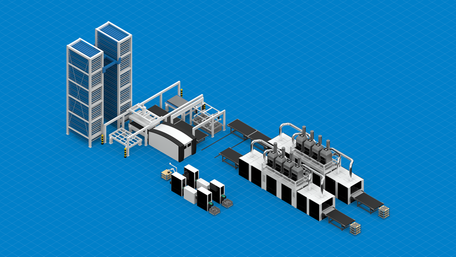 Het project Laserparts Flow leidde tot een nieuwe configuratie die het mogelijk maakt om twee keer zoveel producten op hetzelfde oppervlak te produceren.